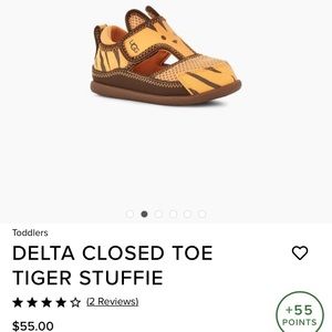 Delta closed toe tiger stuffie unisex